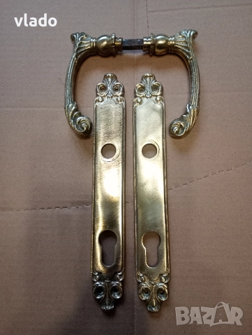 Барокови дръжки за врати - масивен бронз с орнаменти - ПРОМО