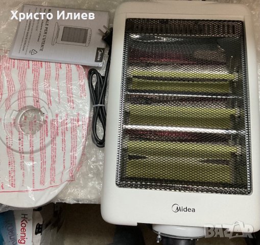 Midea Кварцова Отоплителна печка Халогенен радиатор 1200W, снимка 9 - Отоплителни печки - 39851021