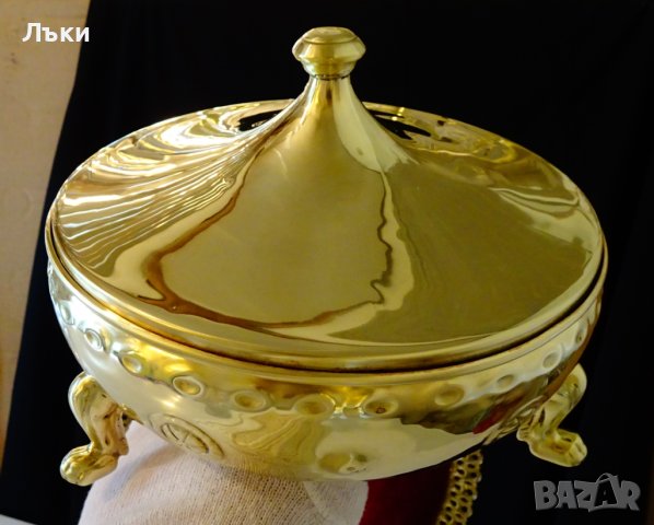 Бронзов съд с капак и лъвски лапи,кутия за бижута. , снимка 10 - Антикварни и старинни предмети - 40253250