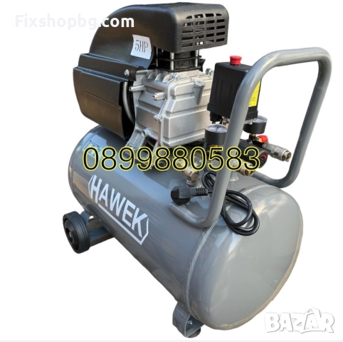 Компресор бутален за въздух 50л Hawek, снимка 7 - Компресори - 51549038