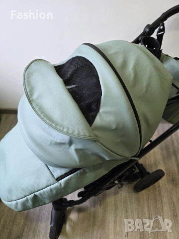 Milu Kids-Бебешка количка 2в1 Atteso Ledo:01 от еко кожа с олекотена алуминиева рамка, снимка 4 - Детски колички - 53426731