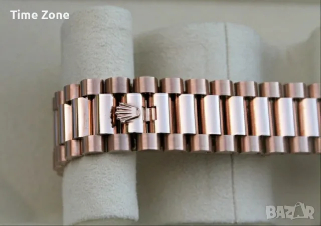 Rolex Day-Date 36mm Rose Gold Chocolate Dial Diamond Automatic Дамски Различни Варианти, снимка 7 - Дамски - 48183126