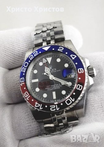 Мъжки луксозен часовник ROLEX GMT-MASTER II PEPSI , снимка 12 - Мъжки - 37098454
