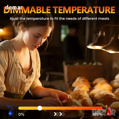 BrightArk 250W крушка за нагряване на храна, E27, снимка 2 - Крушки - 49901702