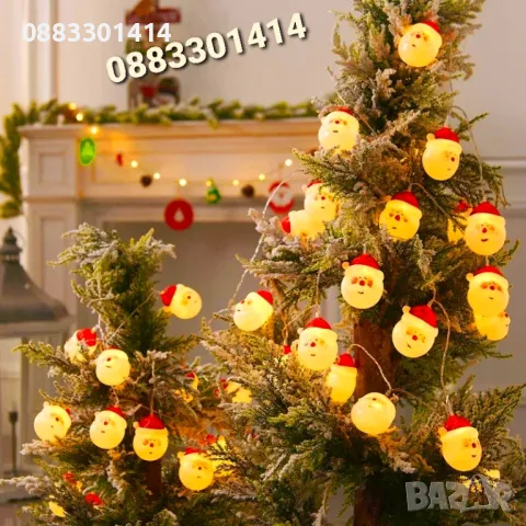 Коледни лампички Украса Дядо Коледа , снимка 5 - Декорация за дома - 48021610