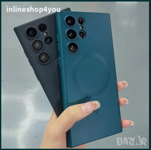 Матов Силиконов MAGSAFE Кейс за Samsung Galaxy S22 / S23 / Ultra, снимка 2 - Калъфи, кейсове - 40632707