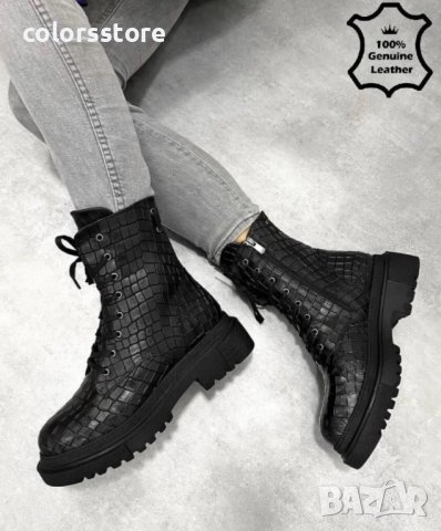 Равни боти - черна ЕСТЕСТВЕНА кожа - 2105, снимка 3 - Дамски боти - 43057997