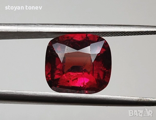 Спесартит гранат с кадифен червено оранжев цвят 4.11кт.! Нов!, снимка 3 - Други - 52695282