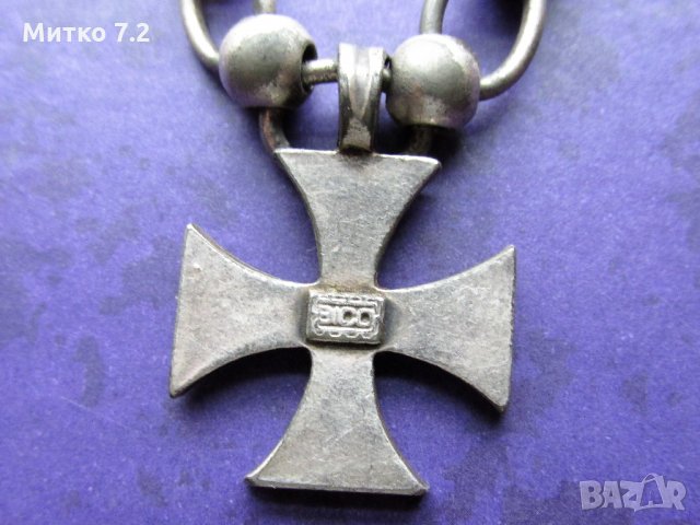 Посребрен ланец с кръст - bico, снимка 4 - Колиета, медальони, синджири - 28129554