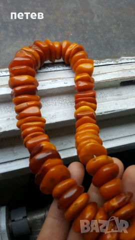 Кехлибар. Кехлибарен гердан., снимка 3 - Антикварни и старинни предмети - 51148015