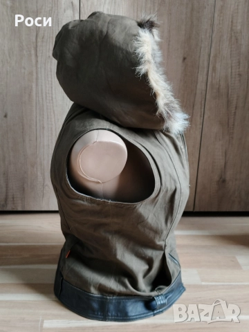 Кожен двулицев елек М +ботуши STRADIVARIUS 39н, снимка 3 - Елеци - 52824491