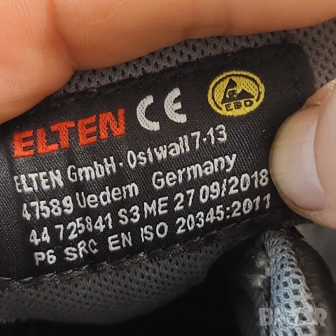 предпазните работни обувки ELTEN RENZO Low ESD S3 номер 44, снимка 5 - Други - 53489259