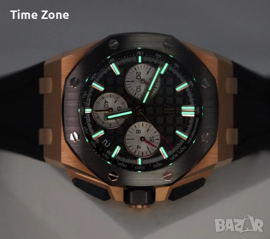 Audemars Piguet Royal Oak Offshore Chronograph 43mm Rose Gold Black Dial Ceramic Различни Варианти, снимка 10 - Мъжки - 52997470