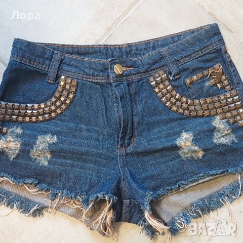 Дамски къси дънкови панталони 7 бр., снимка 7 - Къси панталони и бермуди - 50964340