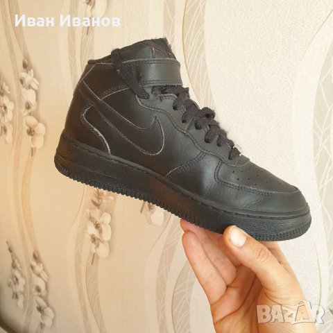 оригинални  кецове  (маратонки ) NIKE AIR FORCE 1 MID (GS)  номер 38-38,5, снимка 10 - Кецове - 38429752