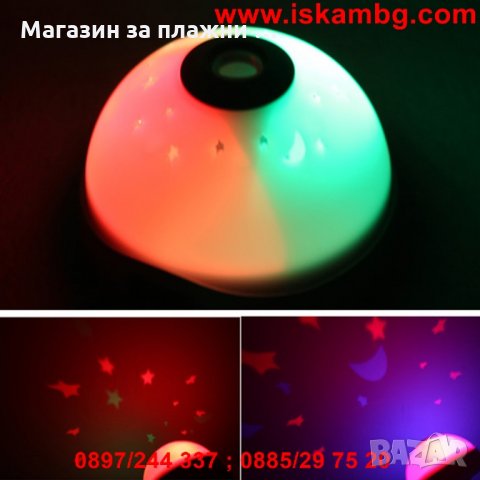 Нощна лампа проектираща звездно небе , снимка 12 - Настолни лампи - 26799211