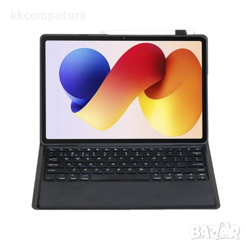 A0N19 Bluetooth Клавиатура-Калъф за Xiaomi Redmi Pad 2 Pro / Poco Pad M- Отделяема, Стойка, Мултипой, снимка 6 - Калъфи, кейсове - 53071839