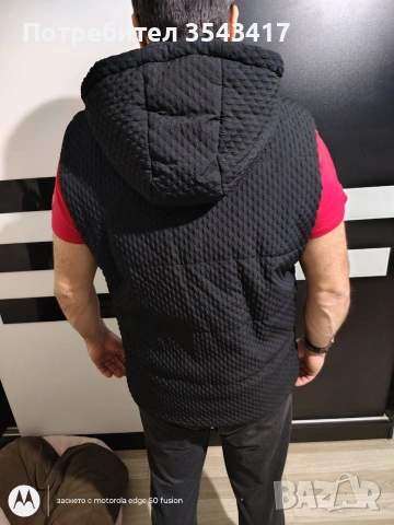 Мъжки Нов,черен елек , снимка 4 - Якета - 53346107