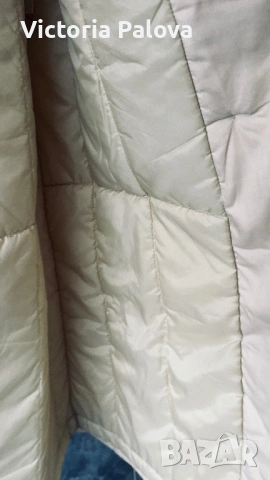 Луксозен бежов тренч- палто, ватиран, нов, дизайнерска визия, снимка 13 - Палта, манта - 53519622