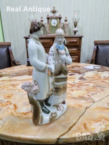 Чудесна много красива антикварна украинска порцеланова фигура статуетка композиция , снимка 6 - Статуетки - 43573001