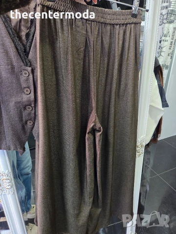 Кафяв сет с дантела, снимка 3 - Комплекти - 53536013