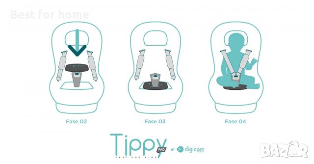 Смарт подложка за бебешко столче TIPPY PAD, снимка 10 - Столчета за кола и колело - 37777946