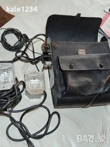Луч 70. СССР. Фотосветкавица. Luch 70. Чанта от естествена кожа. Комплект. Преносима с батерия , снимка 6 - Антикварни и старинни предмети - 49327176
