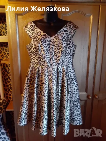 10 лева златиста рокля м размер, снимка 1