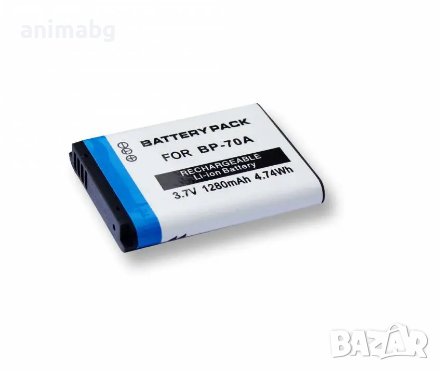 ANIMABG Батерия модел BP-70A за цифрови фотоапарати на Samsung с капацитет 1280mAh 3.7V модели AQ100, снимка 3 - Батерии, зарядни - 43972164