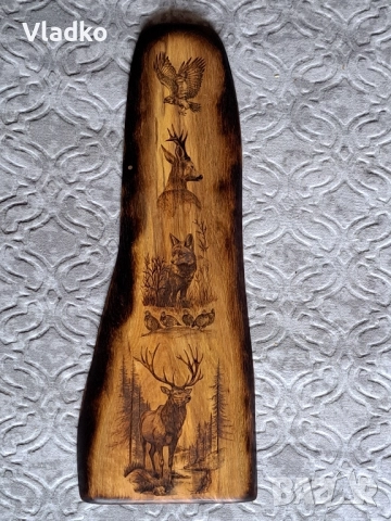 Ръчно гравирана дъска от орех, снимка 5 - Картини - 52136626