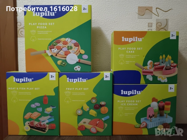 Комплекти от дървени торти ,сладоледи и ледена близалка., снимка 3 - Ученически пособия, канцеларски материали - 51884073