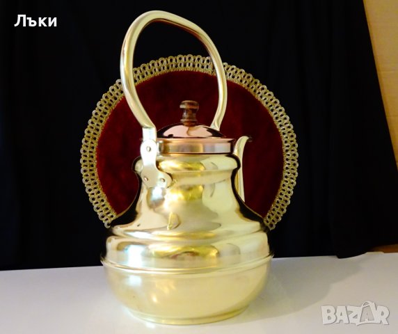 Бронзов чайник 3 литра,позлата. , снимка 6 - Антикварни и старинни предмети - 37512772