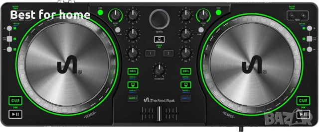 Tiesto DJ контролер, SX1 преносим контролен дек с аудио миксер, Beat Match, USB и двоен изход