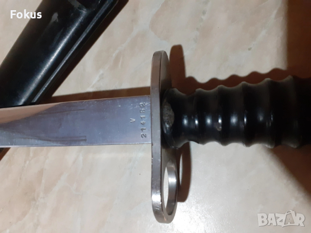 Щик нож тесак с кания, снимка 2 - Антикварни и старинни предмети - 53286172