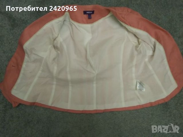 MEXX розово сако от лен, снимка 3 - Сака - 26707536
