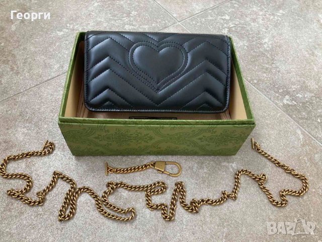 Gucci коженa мини Beloved чанта Гучи Златно Gold GG лого Made in Italy, снимка 3 - Чанти - 38410508