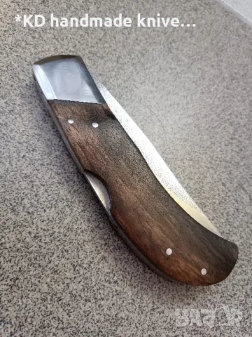 Сгъваем нож ръчно изработен от N690co стомана, снимка 4 - Ножове - 47762723