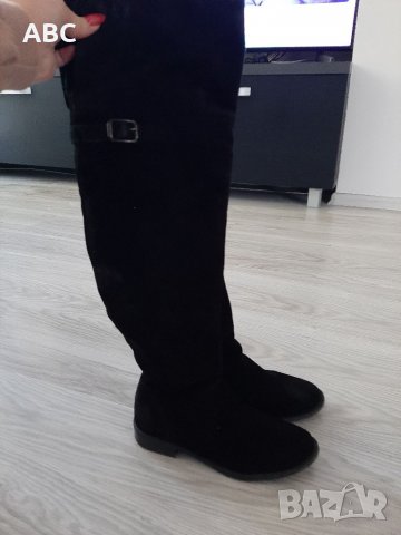 Дамски чизми Tamaris,естествен велур, снимка 2 - Дамски ботуши - 38238989
