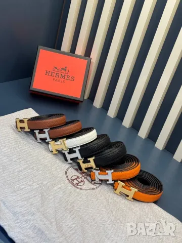 колани от естествена кожа hermes 2см, снимка 2 - Колани - 50406192