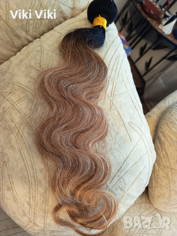 Естествена коса омбре 60см.100гр., снимка 3 - Аксесоари за коса - 51850895
