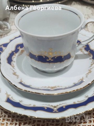 Баварски порцелнов сервиз за кафе MITTERTEICH BAVARIA 🍵🌹, снимка 6 - Сервизи - 52592542