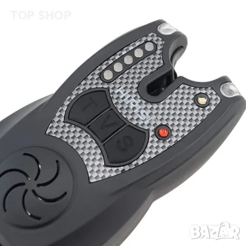 комплект безжична аларма за риболов на шаран с приемник и LED лента за нощно осветление, снимка 4 - Такъми - 48776982