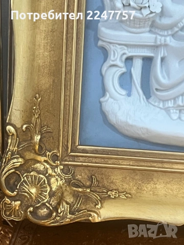 Луксозно порцеланово пано „Alt Meissen Art“ – Сцена от Сансуси, Дрезден, снимка 3 - Други стоки за дома - 53062076