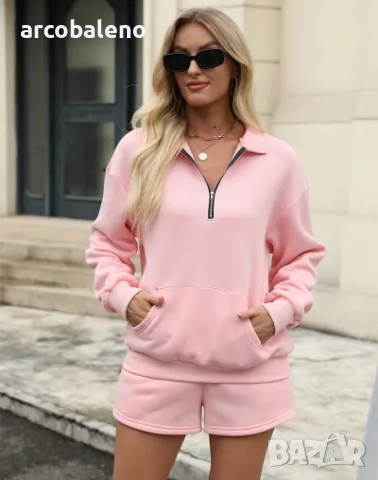 Дамски едноцветен комплект от две части, 7цвята , снимка 18 - Комплекти - 47397954