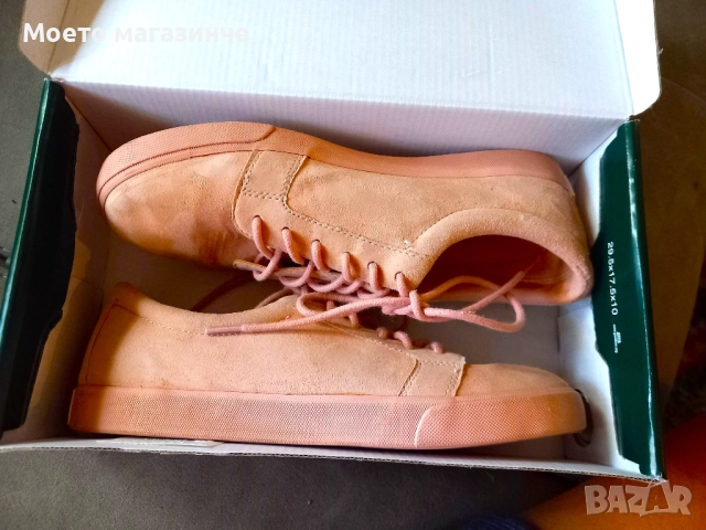 Ralph Lauren дамски кецове – розови велурени, № 39, снимка 6 - Кецове - 51842786