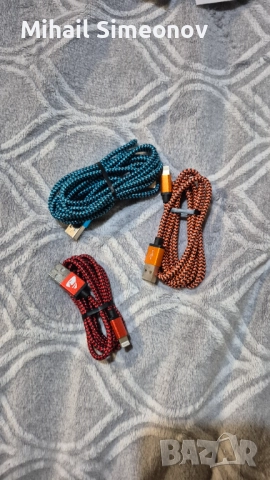 iPhone заряден кабел Aioneus – комплект от 3 броя, 2 м, снимка 4 - USB кабели - 52877392