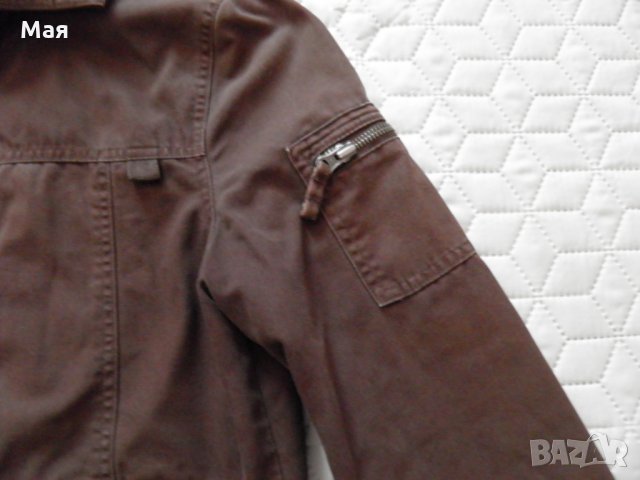 Дамско яке от кафяв деним L, снимка 4 - Якета - 26641321