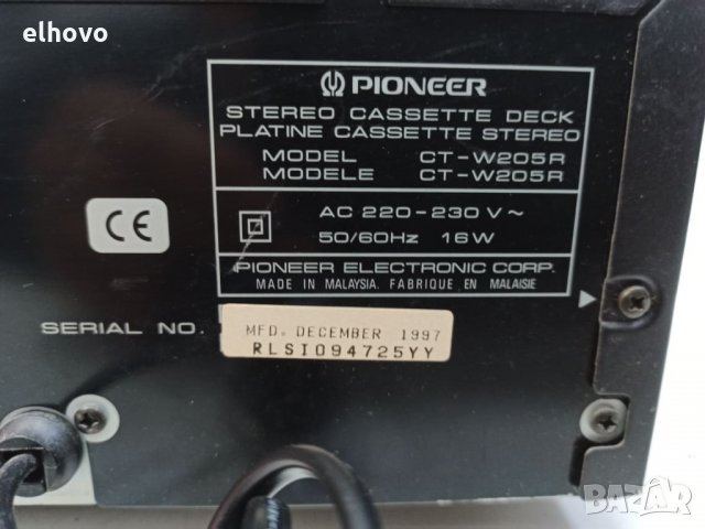 Дек Pioneer CT-W205R -1, снимка 6 - Декове - 33223015