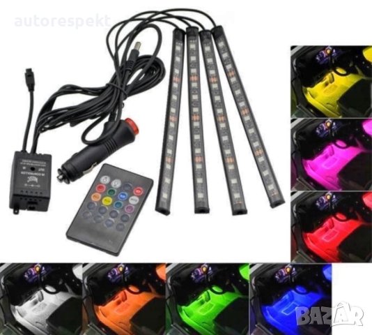 LED лента за автомобили Музикална RGB LED Осветление за интериор, снимка 1 - Аксесоари и консумативи - 43755961