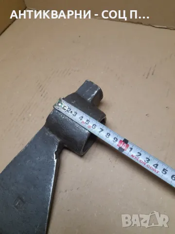 Стара Немска Брадва Тегло 1.200кг. Номер 6., снимка 10 - Антикварни и старинни предмети - 48286357